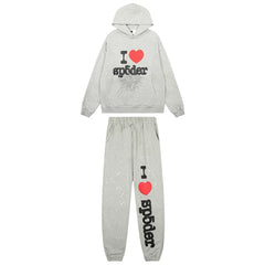 Sp5der "I  Sp5der" Graphic Tracksuit - Light Grey