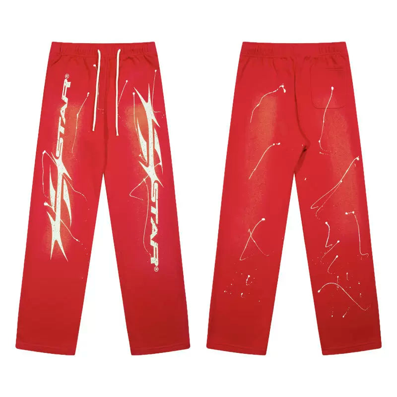 Hellstar Red Art Letter Sweatpants