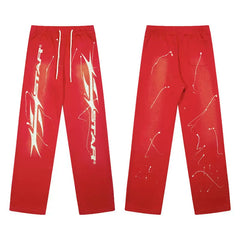 Hellstar Red Art Letter Sweatpants