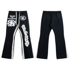 Black Hellstar Split Side Flare Sweatpants