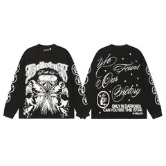 Hellstar Black Angel Victory Script Long Sleeve Shirt