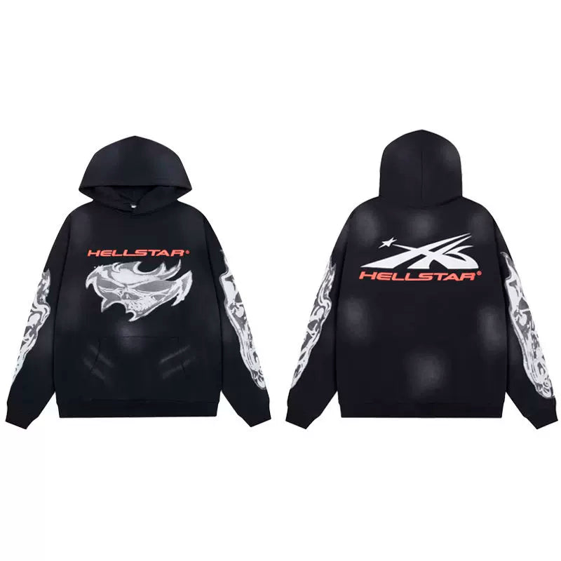 Hellstar Black Red Letter Hoodie
