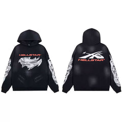 Hellstar Black Red Letter Hoodie