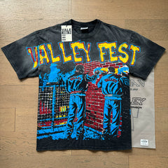 VALEFOREVER Black Washed Valley Fest Street Scene Vintage Graphic T-Shirt