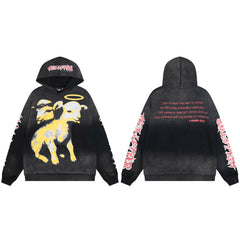 Hellstar Black Halo Flame Hoodie