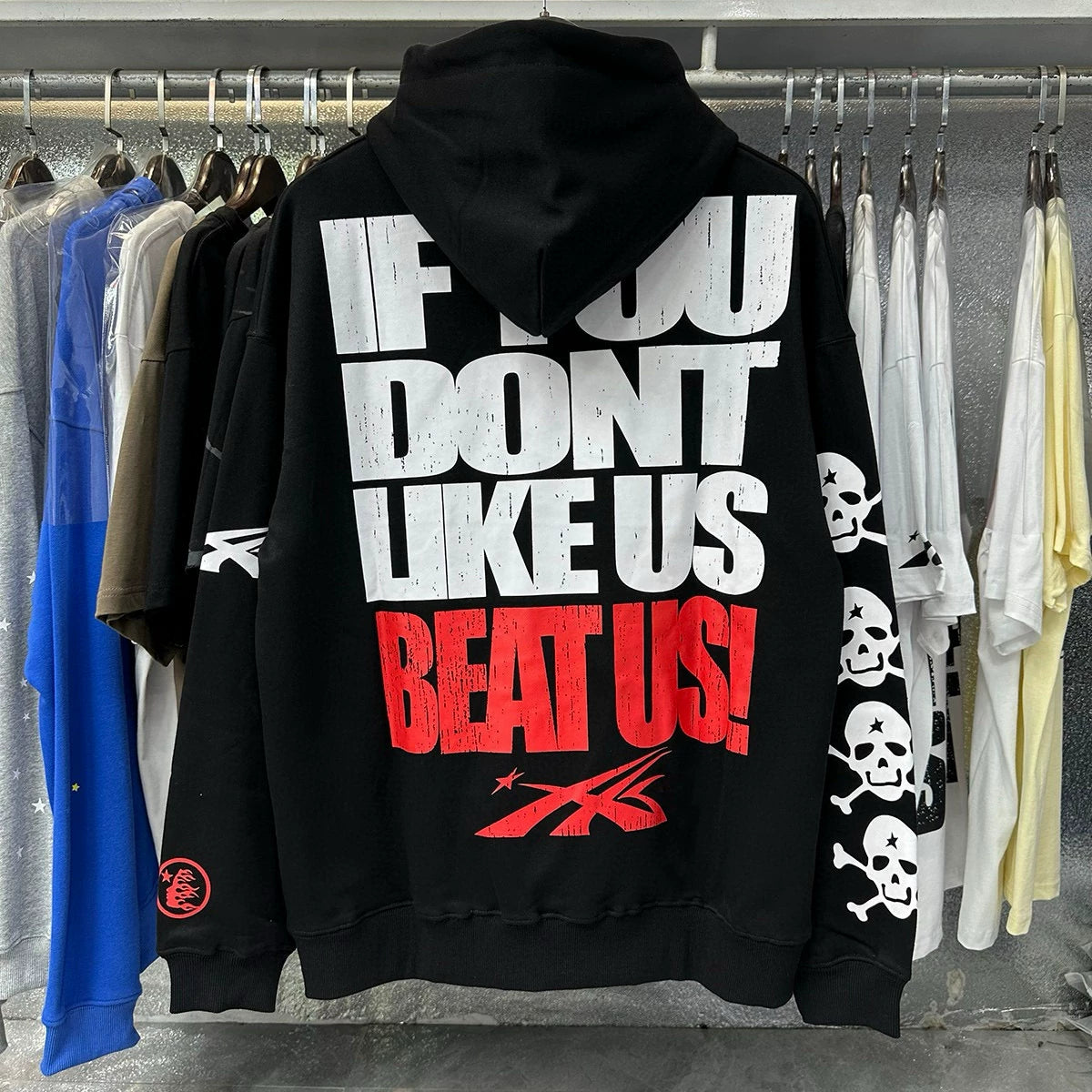 Hellstar Black "If You Don't Like Us Beat Us" Hoodie