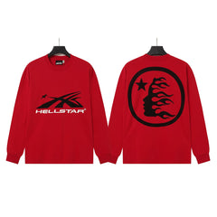 Hellstar Red Circle Flame Portrait Long Sleeve Shirt