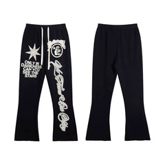 Hellstar Black Art Letter Sweatpants