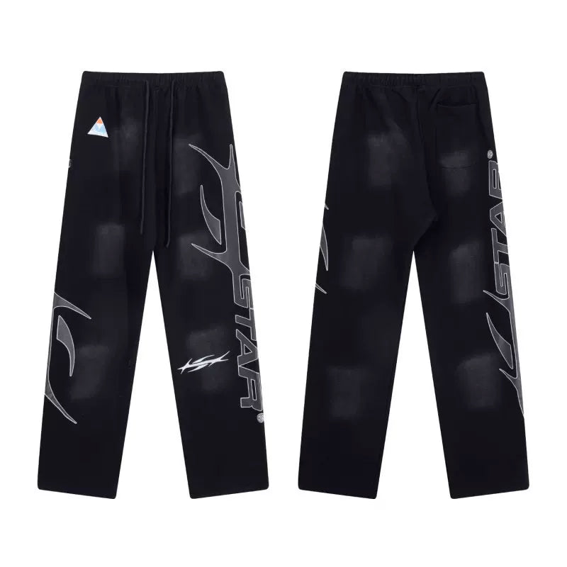 Hellstar Black Grey Print Sweatpants