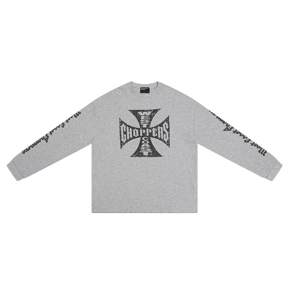 West Coast Choppers Cross Print ERD Stylist Same Style Waffle Sanskrit Long Sleeve (1)