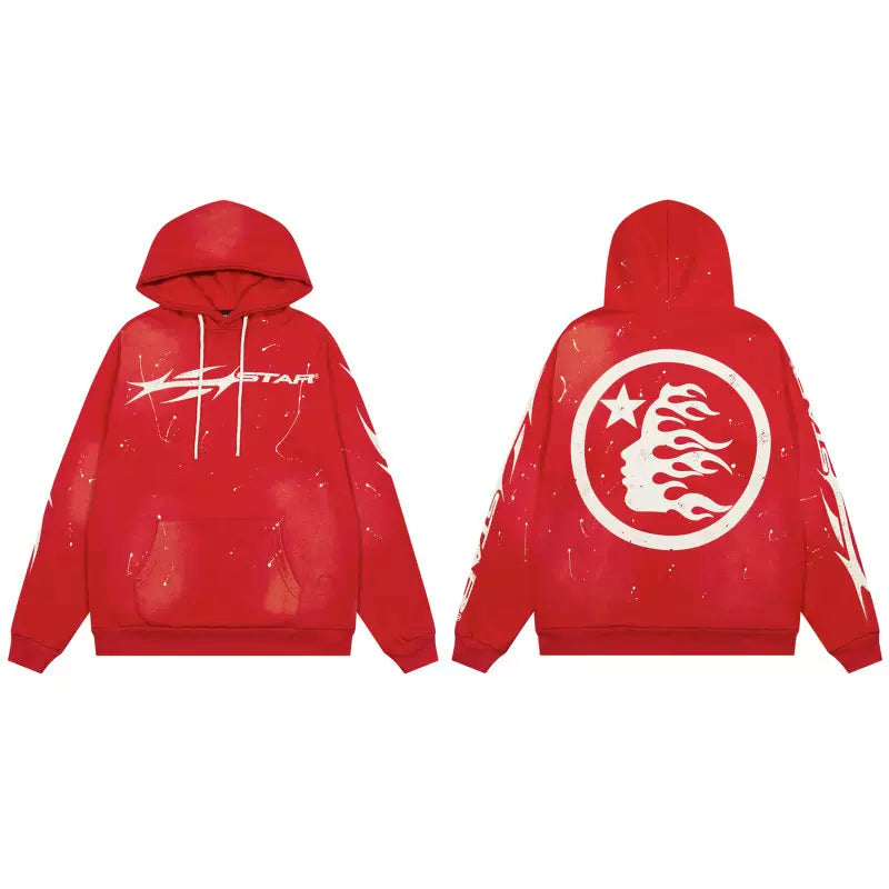 Hellstar Red White Line Hoodie