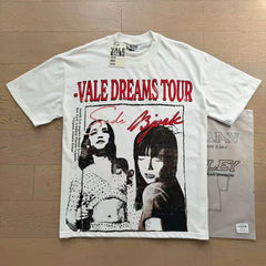 VALEFOREVER White Vale Dreams Tour Portrait Vintage Graphic Short Sleeve T-Shirt