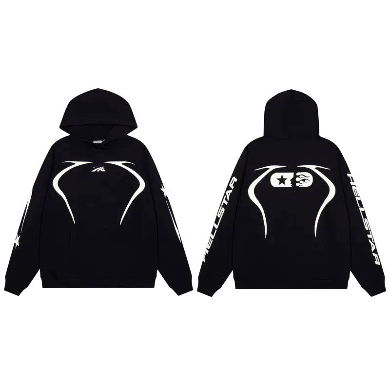 Hellstar Black Line Graphic Hoodie