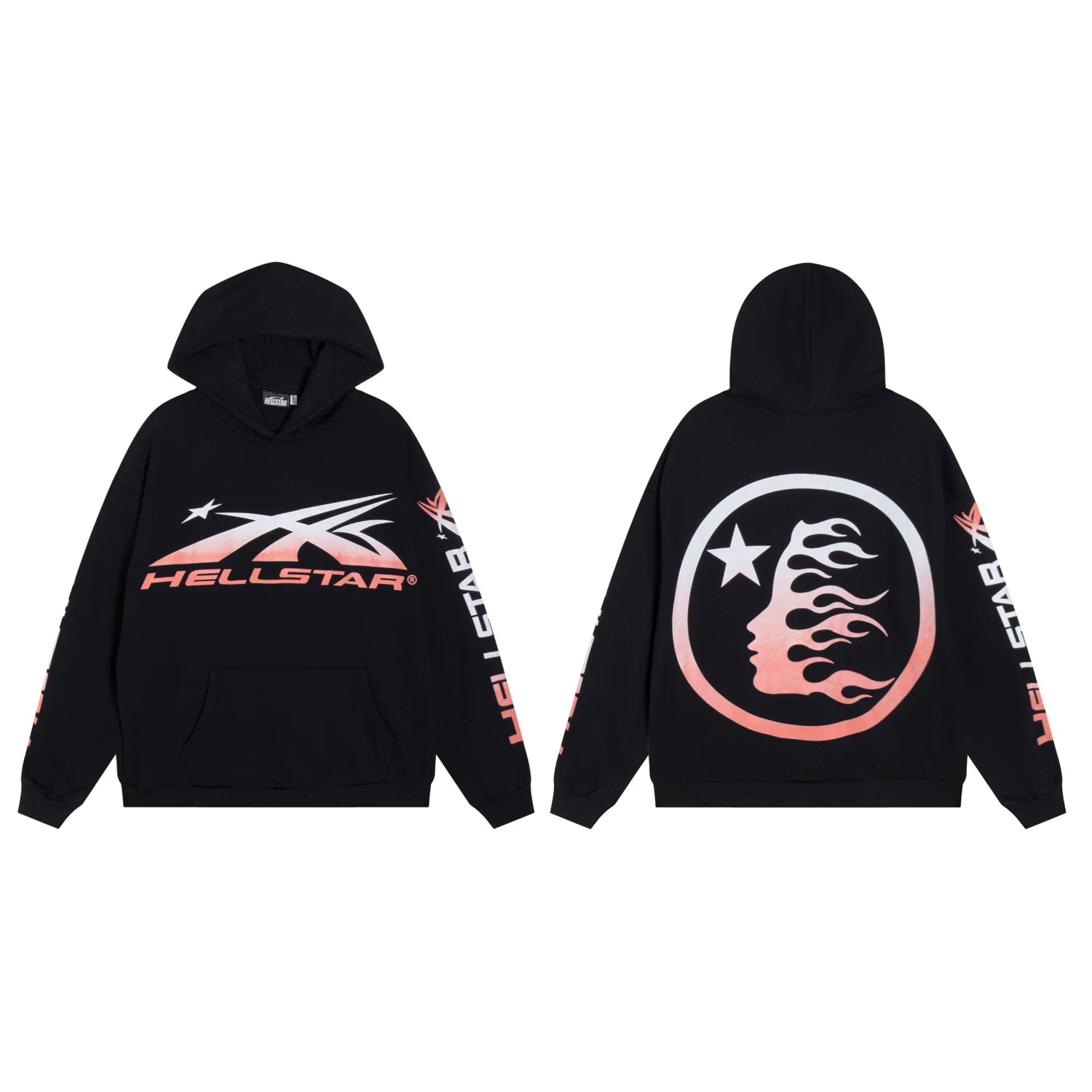 Hellstar Black Pink Gradient Hoodie