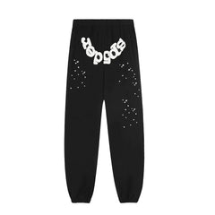 Sp5der Web Logo Graphic Sweatpants - Black