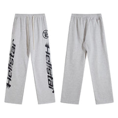 Hellstar Grey Letter Sweatpants