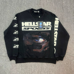 Hellstar Eye Graphic Black Crewneck Sweatshirt
