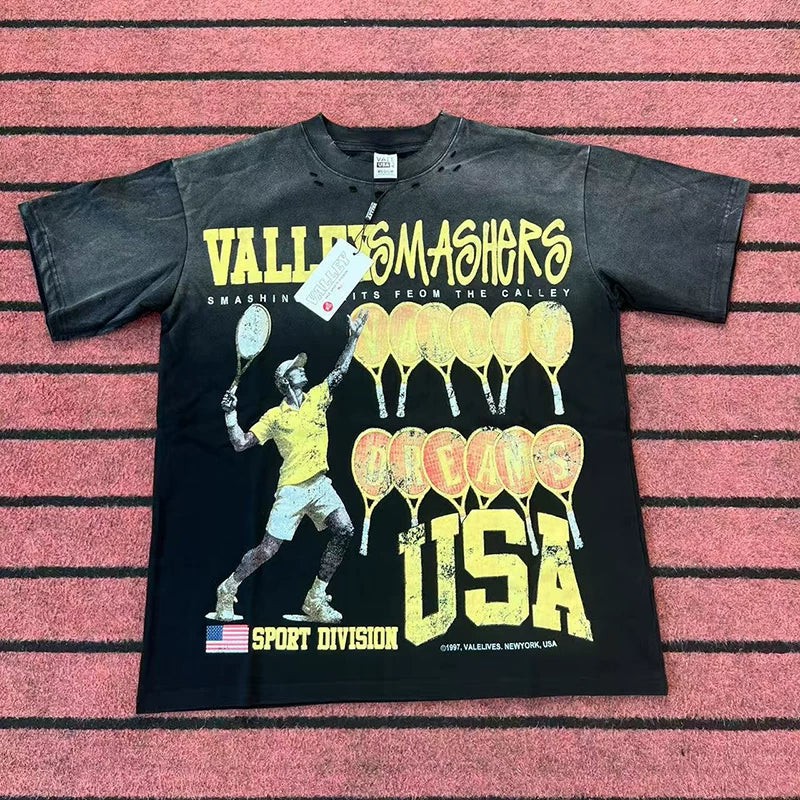 Valleydream Black Valley Smashers Tennis USA Vintage Sports T-Shirt