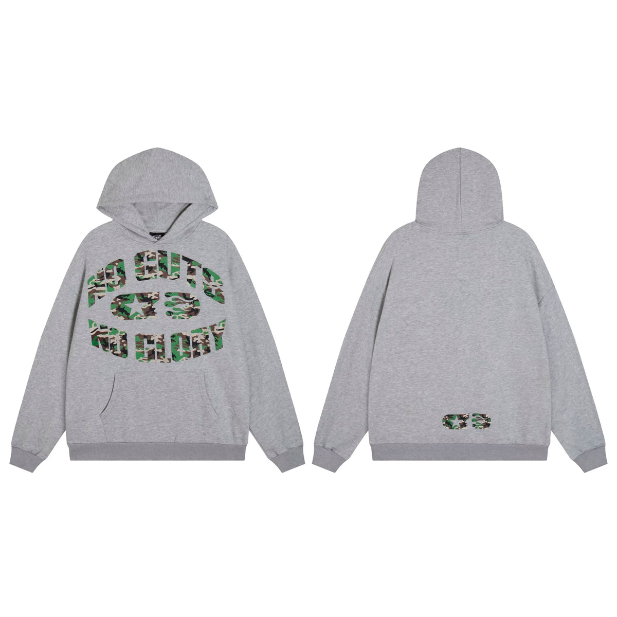 Hellstar Grey Green Graphic Hoodie