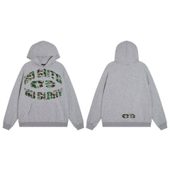 Hellstar Grey Green Graphic Hoodie