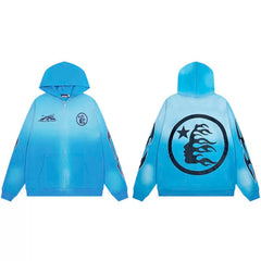 Hellstar Gradient Blue Washed Zip Hoodie