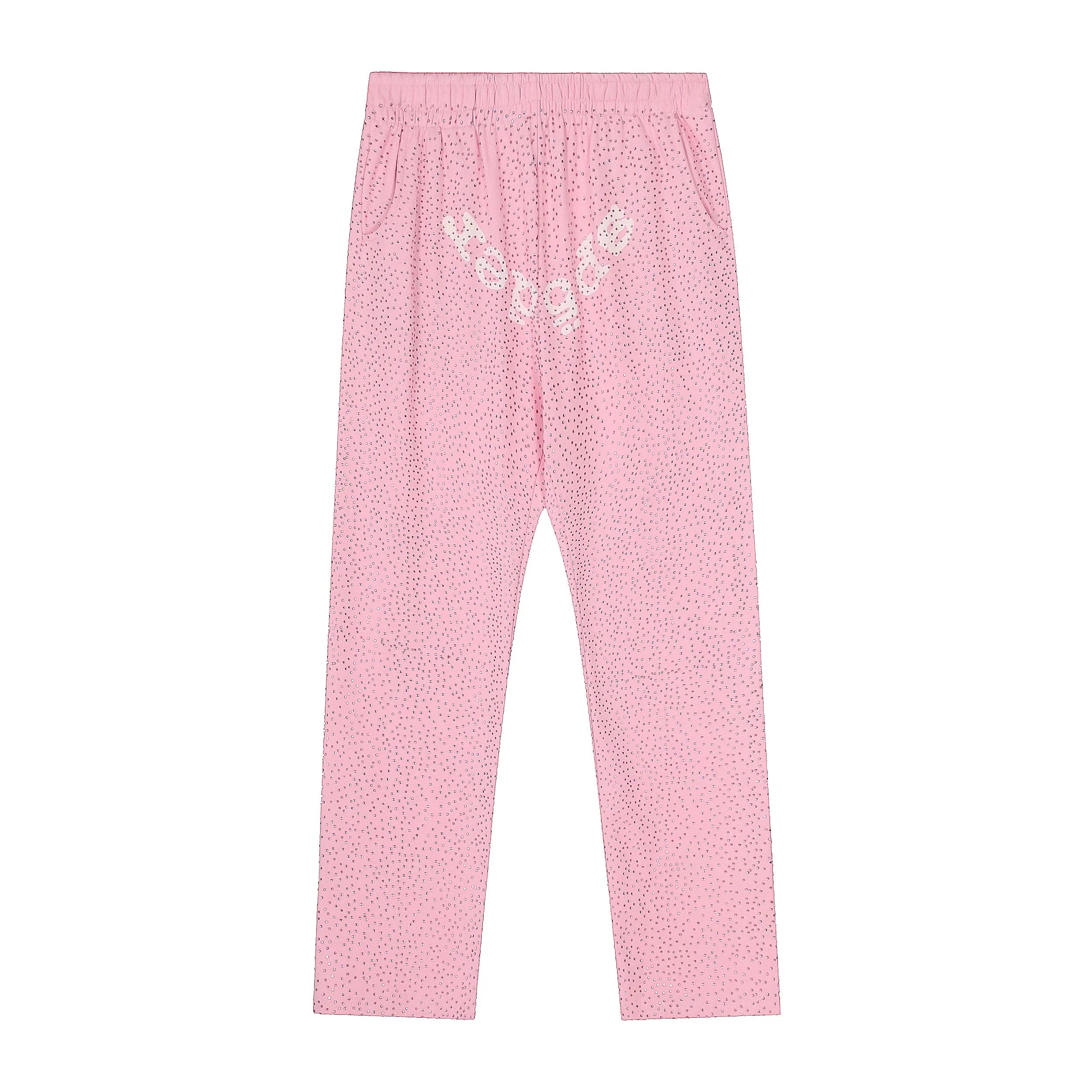 Sp5der Logo Sweatpants - Light Pink / Light Fleece Lined