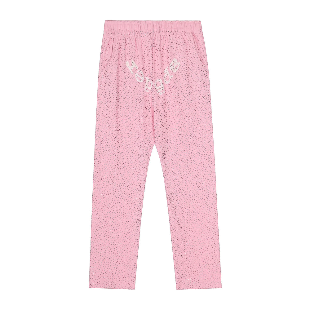 Sp5der Logo Sweatpants - Light Pink / Light Fleece Lined