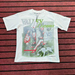 Valleydream White Faded Figure Collage Valley Dreams Vintage T-Shirt