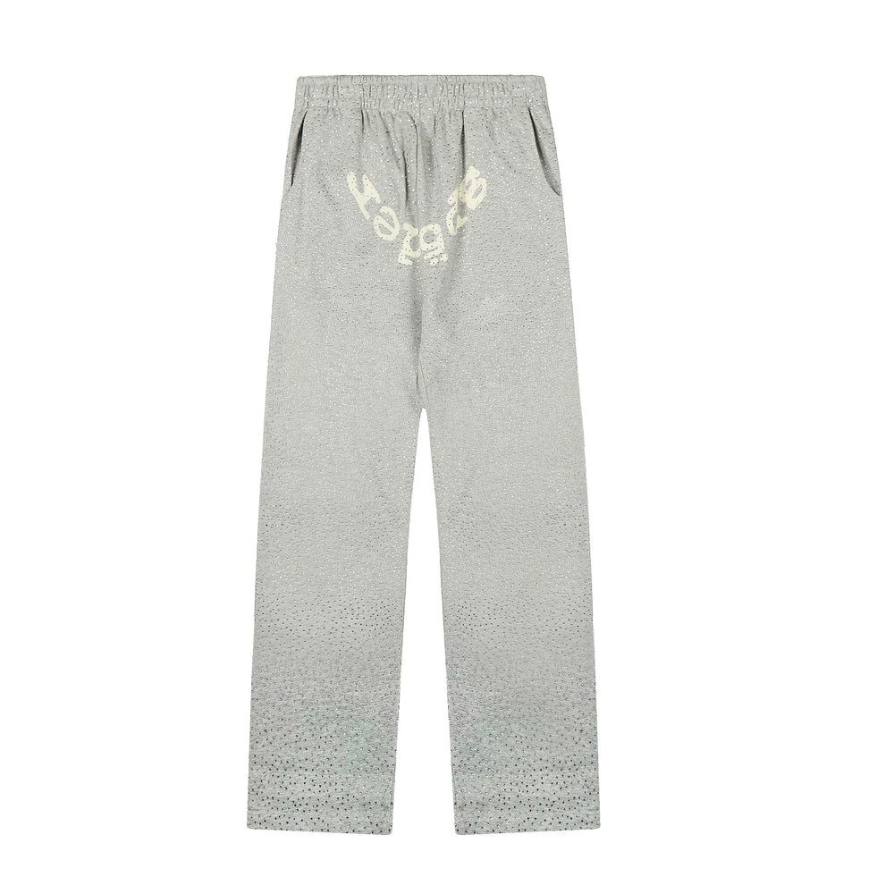 Sp5der Vintage Wash Sweatpants - Grey / Heavy Fleece Lined
