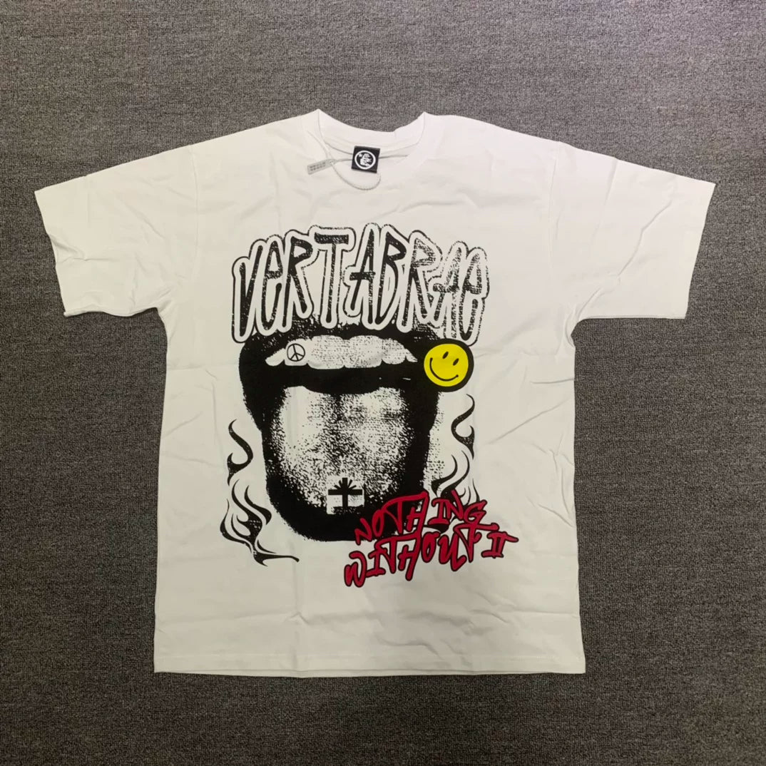 Hellstar Portrait Smiley Cream T-shirt