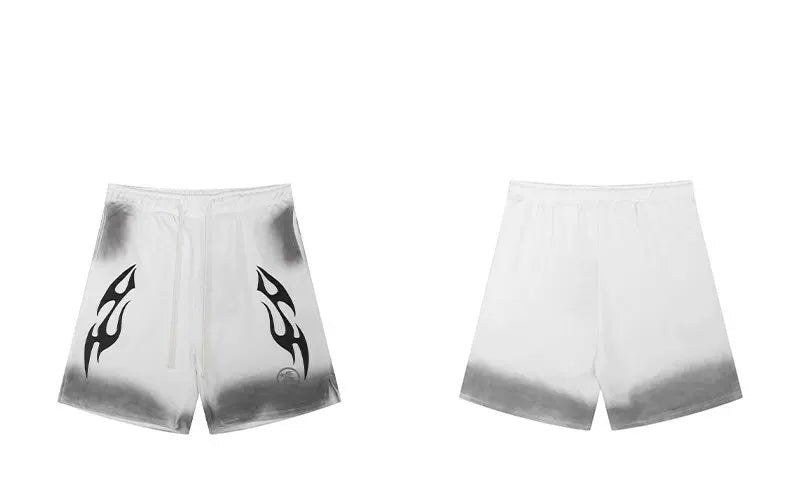 Hellstar Black Minimal Print Shorts