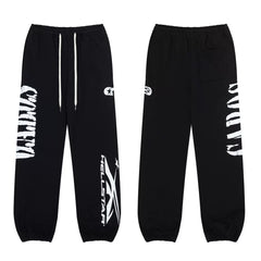 HELLSTAR Black Flame Print Jogger Pants