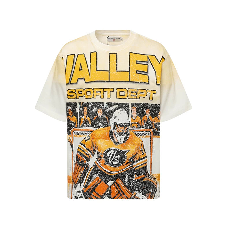 Valleydream Cream Valley Dreams Sport Dept Graphic Short Sleeve T-Shirt