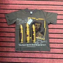 Valleydream Brown Bullet Portrait Vintage Graphic T-Shirt