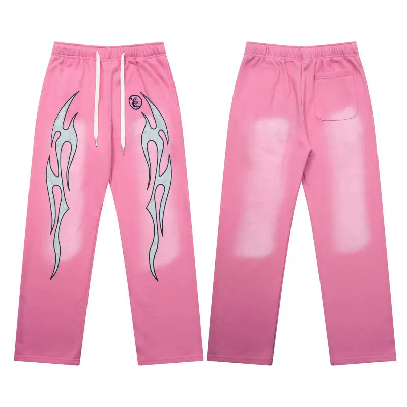 Hellstar Pink Flame Sweatpants