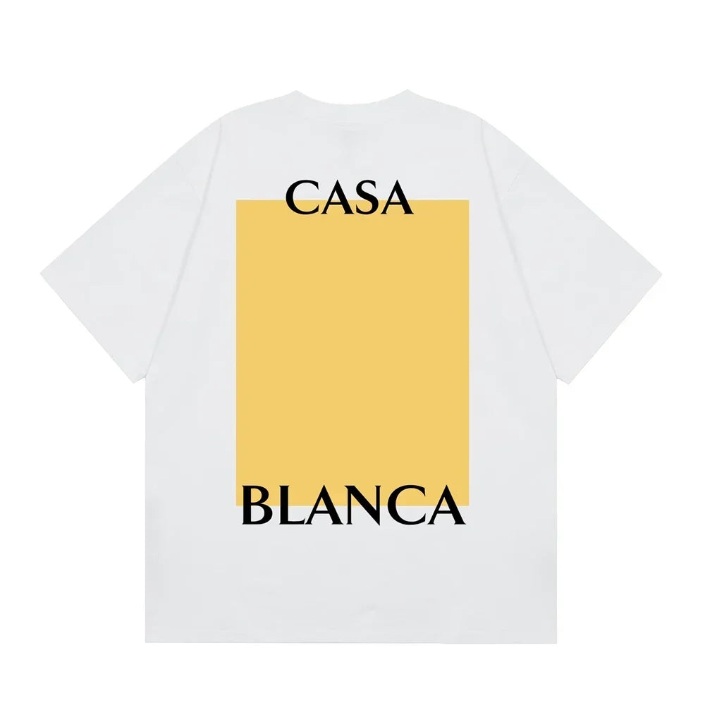 Casablanca Minimalist Block Back Graphic T-Shirt - White