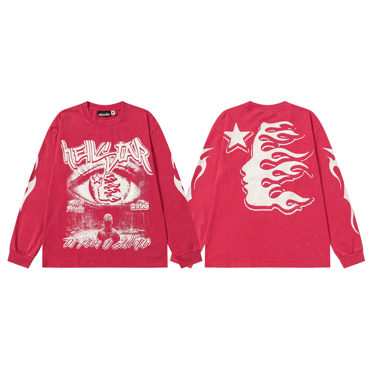 Hellstar Red Eye Flame Portrait Long Sleeve Tee
