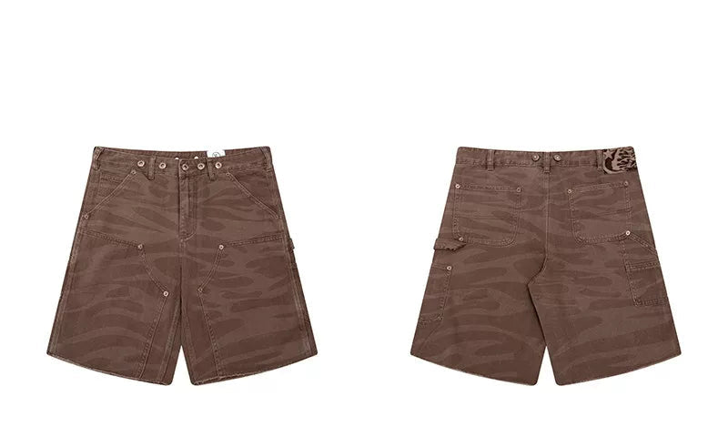 Hellstar Brown Cargo Work Shorts