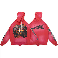 HELLSTAR Red Logo Graphic Hoodie
