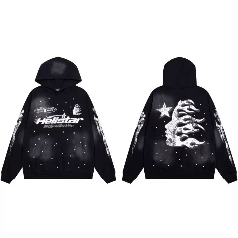 Hellstar Black Holister Star Hoodie
