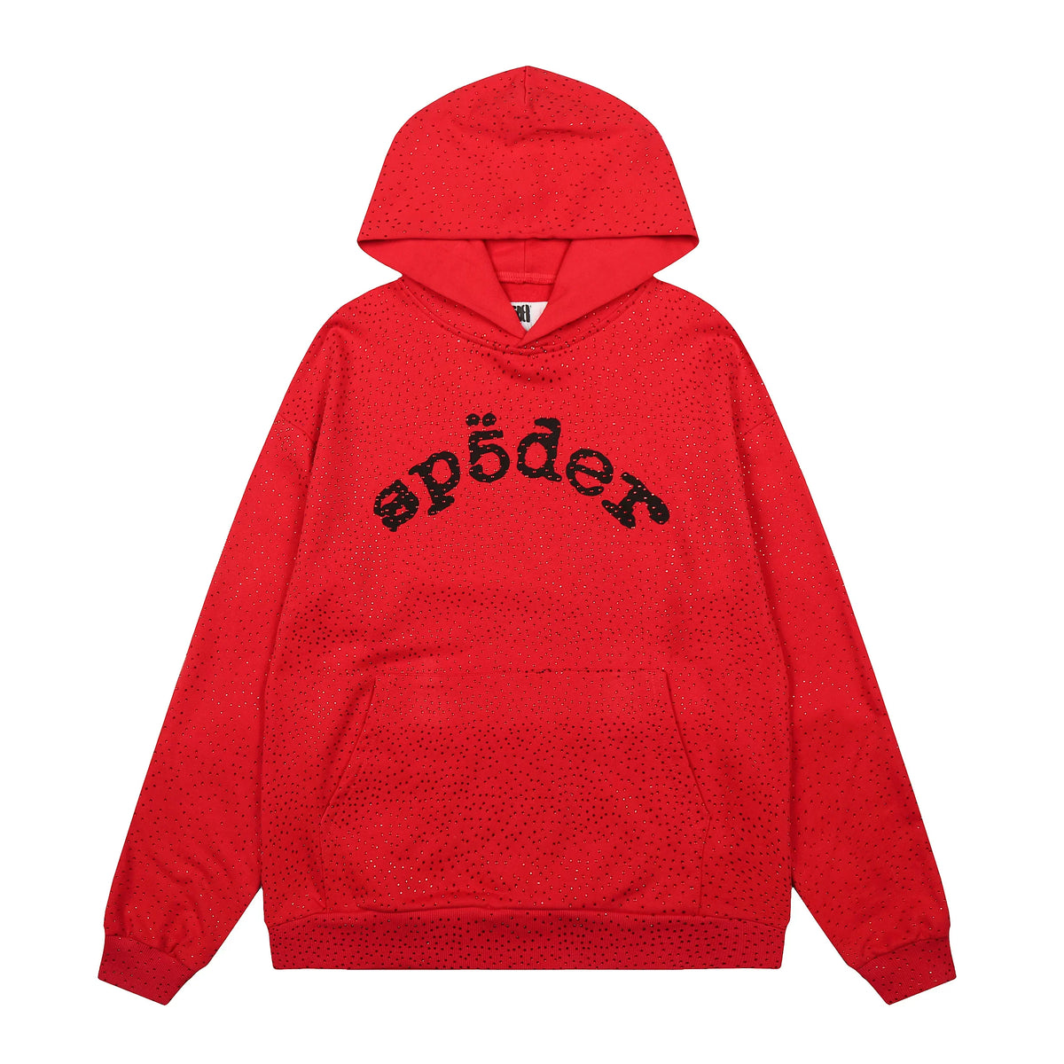 Sp5der Gothic Logo Hoodie - Light Fleece - Red