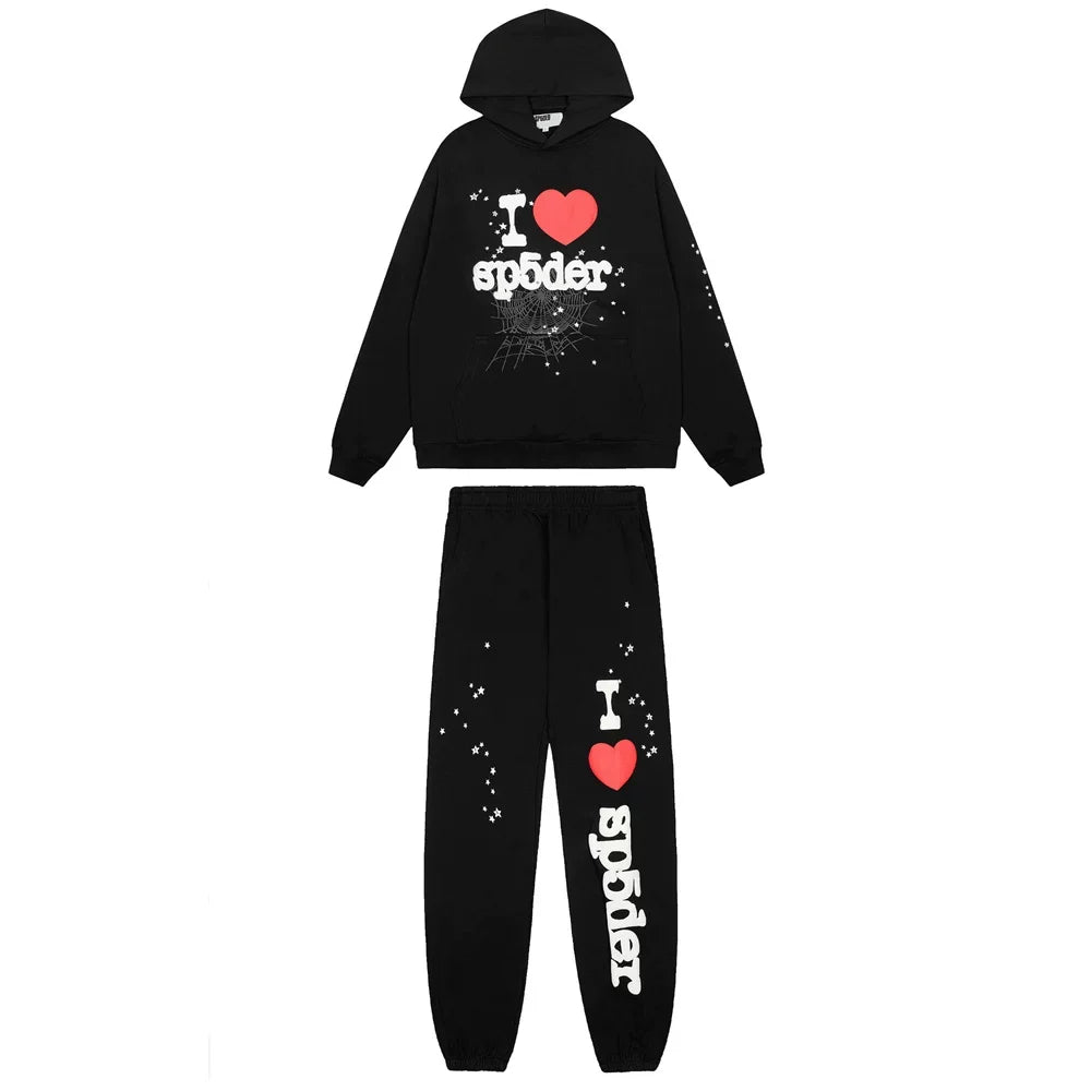 Sp5der "I  Sp5der" Splatter Edition Tracksuit - Black