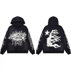 Hellstar Black Art Letter Hoodie