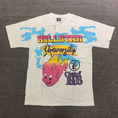 Hellstar University 1996 Flame Cartoon Cream T-shirt
