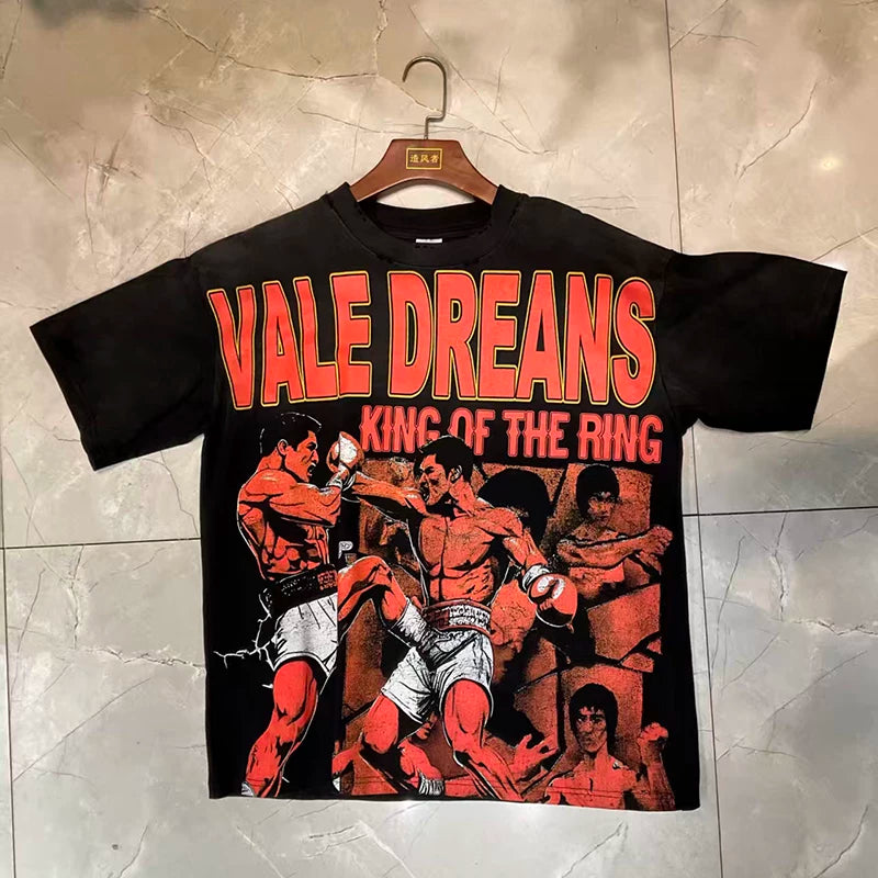 Valleydream Black King Of The Ring Boxing Fight Vintage T-Shirt