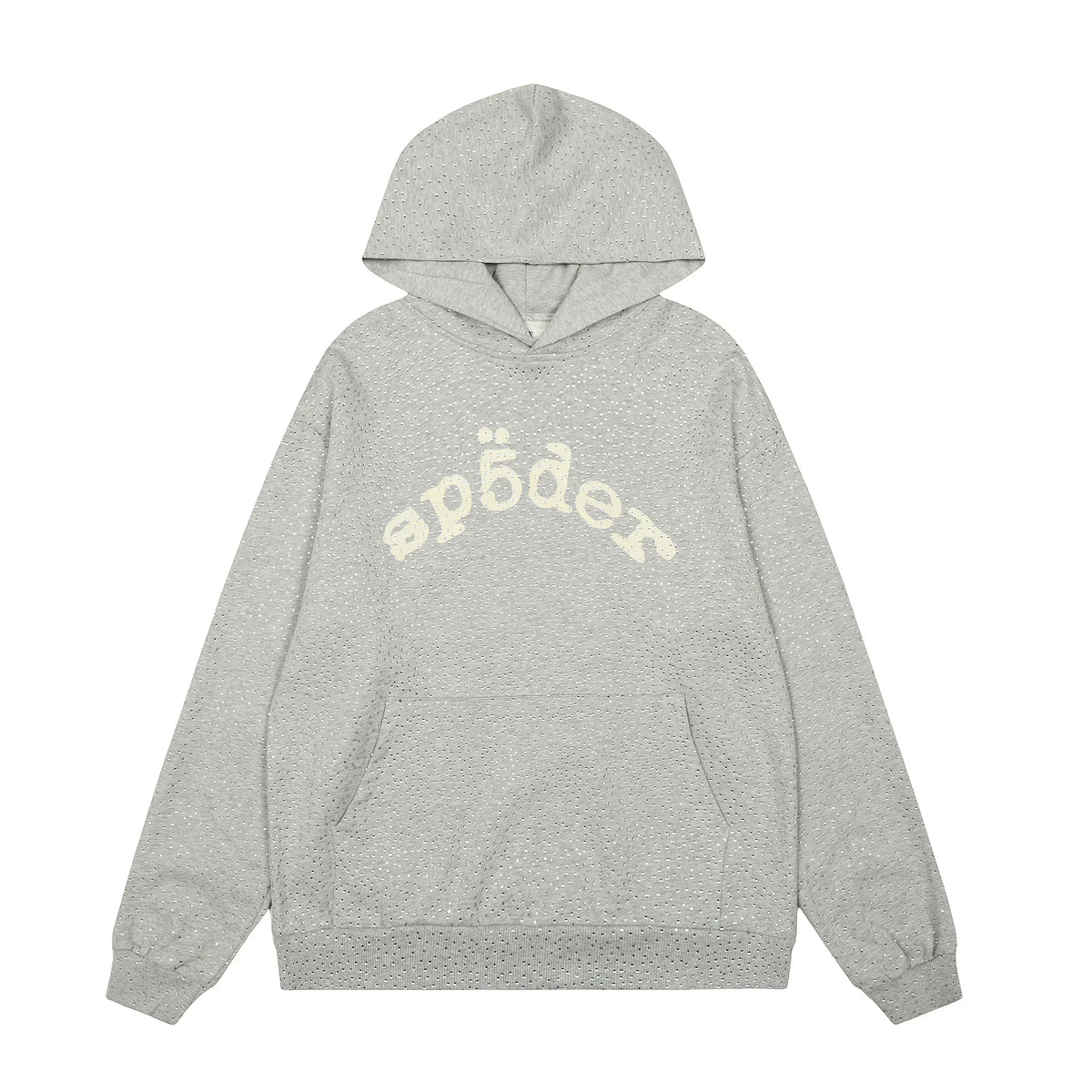 Sp5der Logo Hoodie - Heather Grey / Heavy Fleece Lined