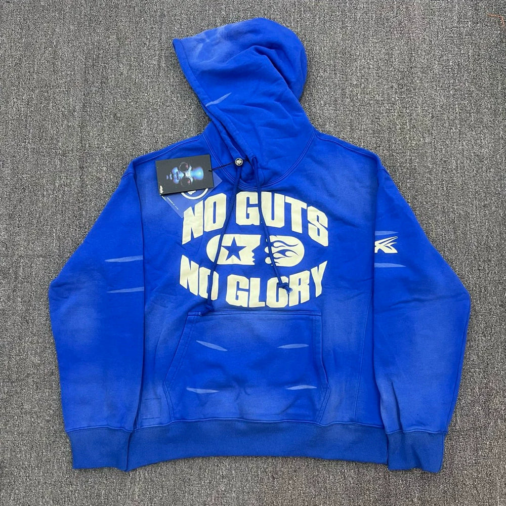 Hellstar Blue No Guts No Glory Pullover Hoodie