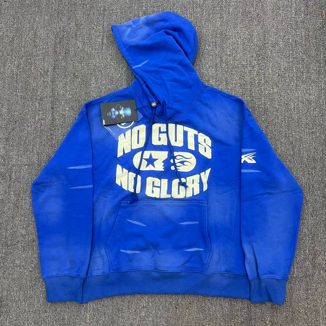 Hellstar Blue No Guts No Glory Pullover Hoodie