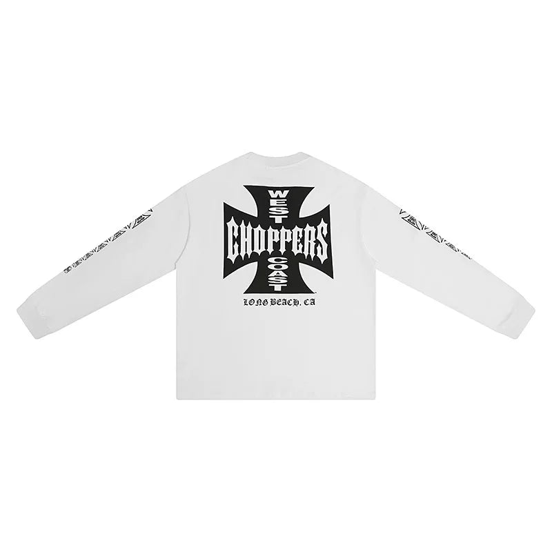 West Coast Choppers Cross Print ERD Stylist Same Style Waffle Sanskrit Long Sleeve (2)