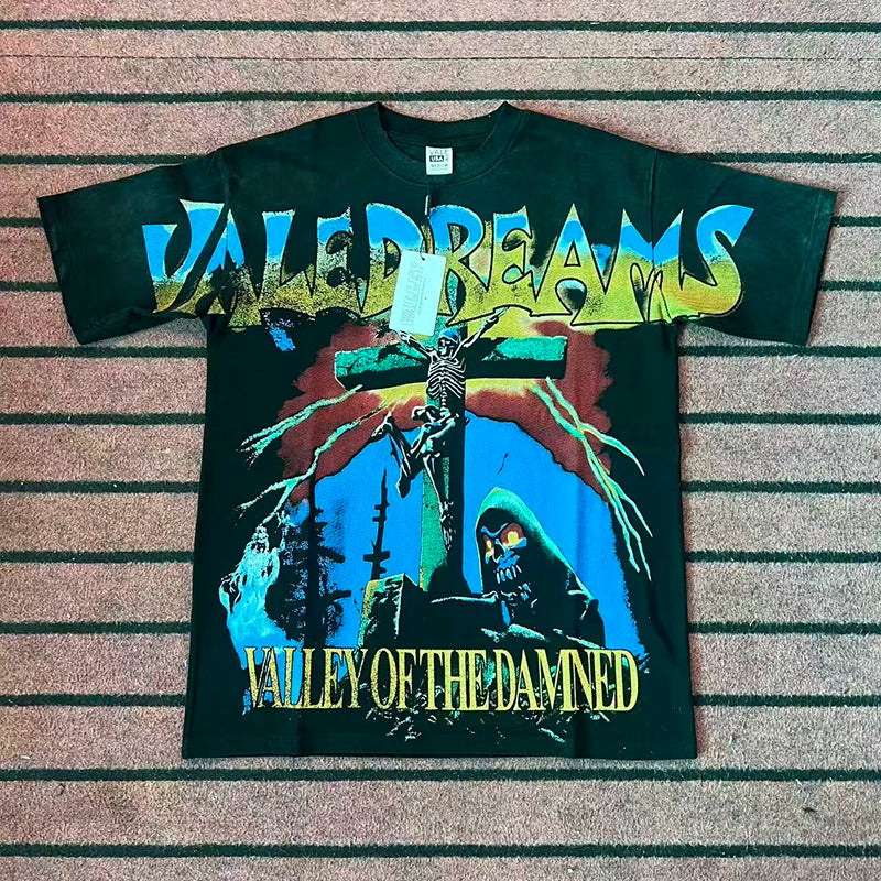 Valleydream Black Valley Of The Damned Abstract Landscape Vintage T-Shirt
